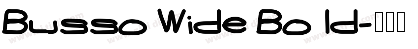 Busso Wide Bold字体转换